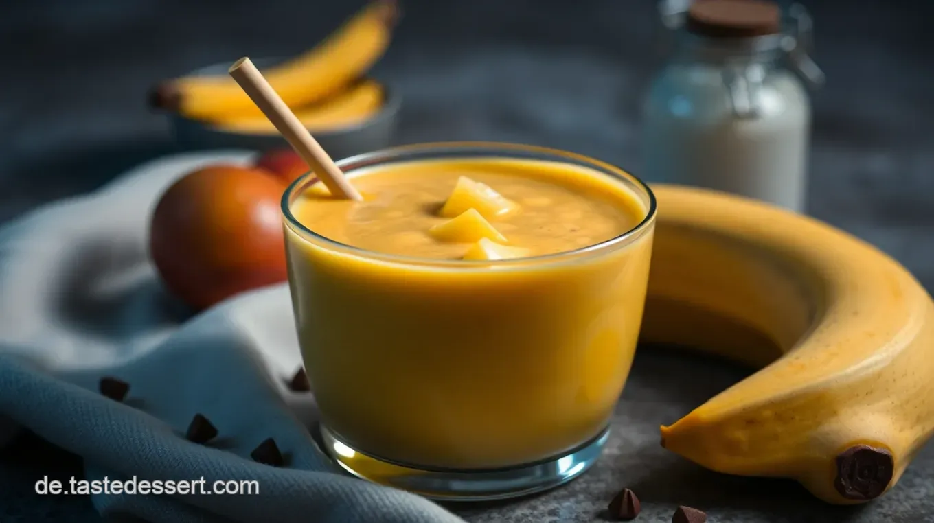 Fruchtiger Mango-Bananen-Smoothie: Einfach und Lecker für Jeden Tag Köstlicher Mango-Bananen-Smoothie