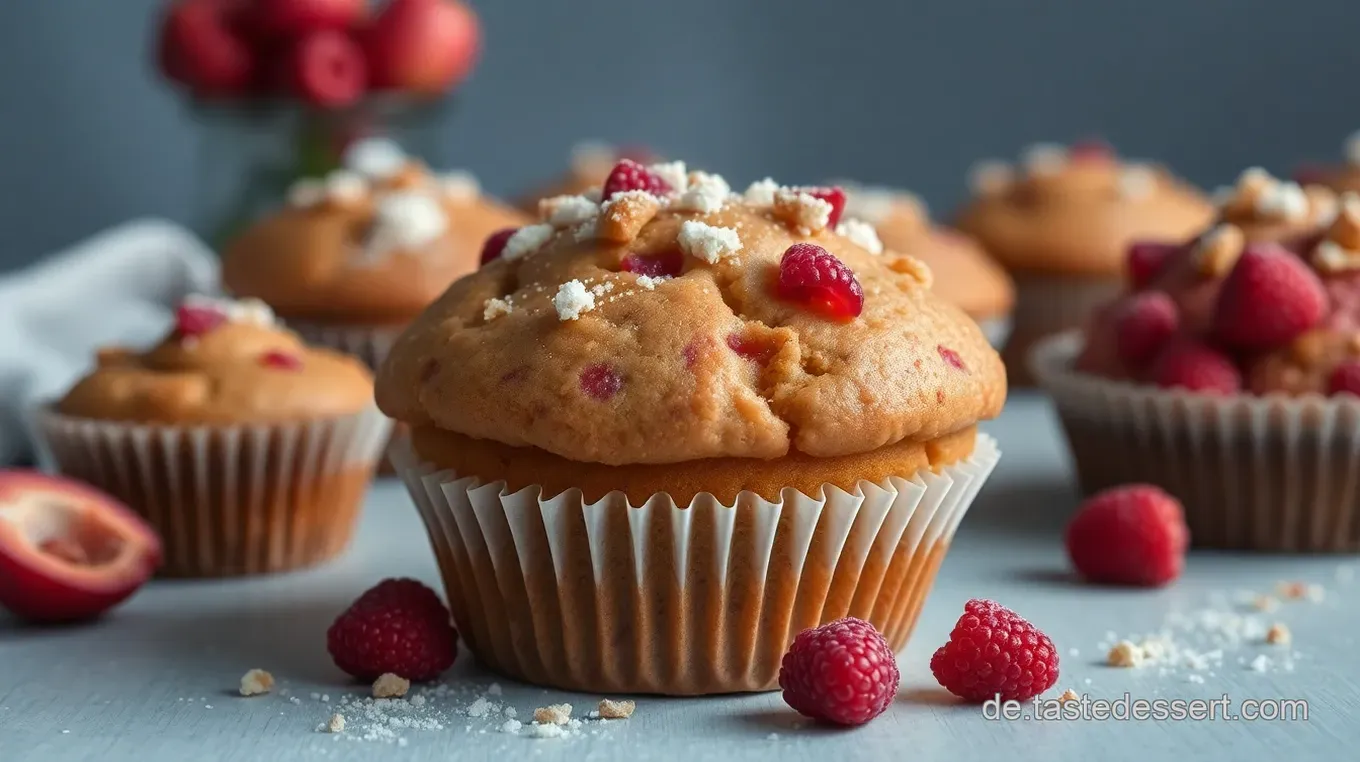 Saftige Rhabarber Muffins mit Streuseln – Geheimrezept für den Frühling Rhabarber Muffins mit knusprigen Streuseln
