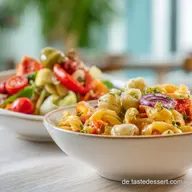 Antipasti Nudelsalat und Antipasti Gem&uuml;seplatte Rezept