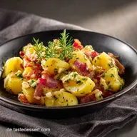 Bayerischer Kartoffelsalat: Das Original Rezept mit warmer Br&uuml;he und Speck