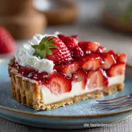 Erdbeerkuchen Rezept: Schnelle M&uuml;rbeteig-Tarte mit Quarkcreme