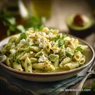 Cremige AvocadoFeta Pasta Gr&uuml;nes FeierabendRezept in 20 Minuten
