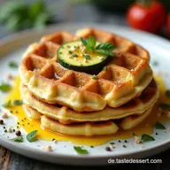 Knusprige Zucchiniwaffeln mit Cheddar ganz einfach Das Blitzrezept