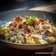 Cremige H&auml;hnchenPasta mit Knoblauch: Das ultimative Feierabend-Gl&uuml;ck