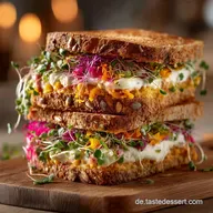 Vegane KichererbsenSandwich Cremig herzhaft fertig in 10 Minuten