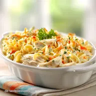Dollys Cremiger H&uuml;hnchen-Nudel-Auflauf Rezept f&uuml;r 6