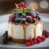 EggnogTorte mit Gew&uuml;rzkuchen und Beeren: Das cremige Winter-Dessert