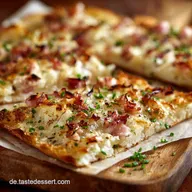 Flammkuchen Rezept Original Els&auml;sser Art Knusprig d&uuml;nn schnell gemacht