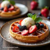 Fruchtige Waffelbecher ObstDessert TRYTRYTRY f&uuml;r Naschkatzen