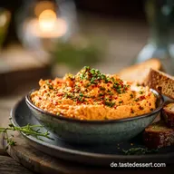 Gesunder Dip oder Brotaufstrich: Cremig, vegan und schnell mit ger&ouml;steter Paprika