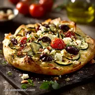 Griechischer vegetarischer PizzaRing: Der knusprige &Auml;g&auml;ische Kranz