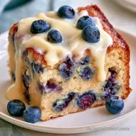 Heidelbeerkuchen mit Vanillepudding: Cremig
