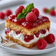 Saftiger Himbeerkuchen mit Quark