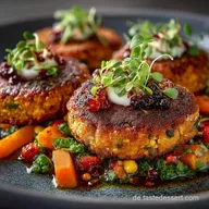 Saftige KarottenHaferflocken Bratlinge Gesundes VeggieRezept