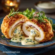 Kartoffel Cordon Bleu mit Kn&ouml;delteig Au&szlig;en knusprig innen cremig
