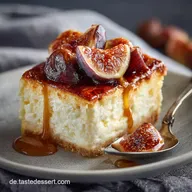 Cremiger K&auml;sekuchen zum L&ouml;ffeln mit Pflaumen Das schnelle NoBake Dessert