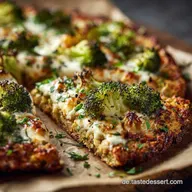LowCarb Brokkoli Pizza Rezept Knuspriger Boden ohne Mehl und Hefe