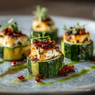 ZucchiniFetaW&uuml;rfel Knuspriges LowCarb Fingerfood aus dem Ofen