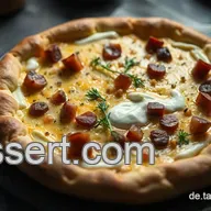 Knuspriger Flammkuchen mit Cr&egrave;me Fra&icirc;che: Ein unkompliziertes Rezept f&uuml;r Alle