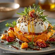 K&uuml;rbisBurrata aus dem Ofen Cremiger HokkaidoGenuss mit Rosmarin