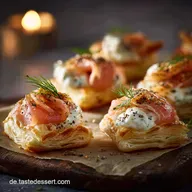 Bl&auml;tterteigsterne mit Lachs und Frischk&auml;se: Einfaches Fingerfood f&uuml;r G&auml;ste