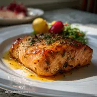 Lachs mit Honig aus dem Ofen: Saftiger Fisch in 25 Min