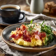 Low Carb Fr&uuml;hst&uuml;cksrezept: Herzhaftes Bergsteiger-Fr&uuml;hst&uuml;ck mit Speck