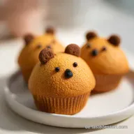 Lustige B&auml;renmuffins f&uuml;r Kinder: Fluffig