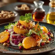 Linsensalat mit OrangenDattel Dressing Gesund Orientalisch