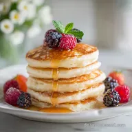 Baby Shower Brunch Ideen Mini Pancakes: Fluffig