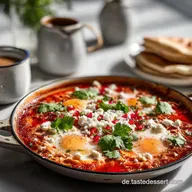 Orientalisches Shakshuka Mit Feta Als Leckeres Und Einfaches Fr&uuml;hst&uuml;ck Rezept