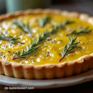 Rustikale Pfifferling Tarte mit gr&uuml;nem Spargel und Rosmarin