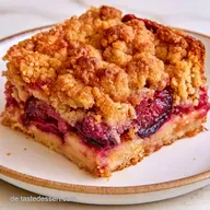Saftiger Pflaumenkuchen Pudding Streusel