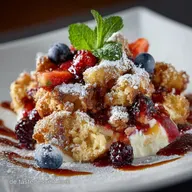 QuarkWolkenSchmarrn Schnelles Fr&uuml;hst&uuml;cksrezept KaiserschmarrnStil