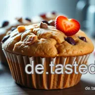 Saftige vegane Muffins mit frischen Fr&uuml;chten und N&uuml;ssen