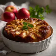 Versunkener Apfelkuchen ein schneller einfacher Kuchen: Samtige Krume