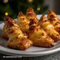 Einfaches und schnelles Bl&auml;tterteigrezept als Fingerfood zu Weihnachten mit K&auml;se - Party-Ready in 30 Min