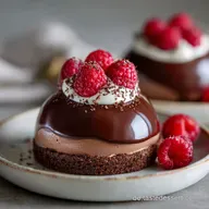 Schoko-Himbeer-Mousse-Kuppeln f&uuml;r 6 Portionen