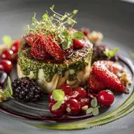 CamembertBl&auml;tterteigKreation SchwarzwaldTraum mit Preiselbeeren Pesto