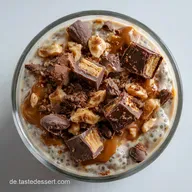 Snickers Chia Pudding Rezept Die cremige Low Carb S&uuml;&szlig;igkeit zum Meal Prep