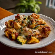 Tortelloni Auflauf mit Zucchini schnelles Rezept: Cremig