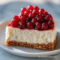 Veganer Johannisbeer K&auml;sekuchen: Fruchtig-frisch