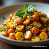 Herzhafter Veganer KartoffelBohnenSalat mit DijonVinaigrette