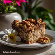 Einfacher und saftiger veganer Nusskuchen als schneller Blechkuchen ohne Ei