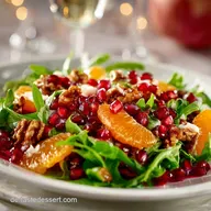 Wintersalat mit Granatapfel und Orangen Vitaminreich festlich.