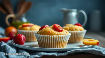 Köstliche Haferflocken-Muffins mit Honig und Früchten - Einfach zu Backen recipe card