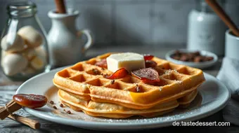 Herzhafte Waffeln mit Lauch und Speck: Ein echter Genuss für alle! recipe card