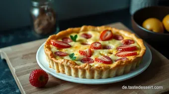 Himmel auf Erden: Ungebackener Käsekuchen mit frischen Früchten recipe card