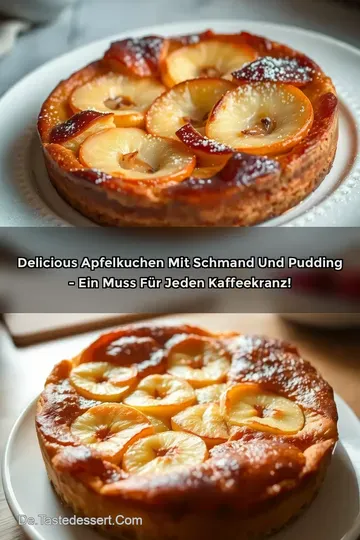 Delicious Apfelkuchen mit Schmand und Pudding - Ein Muss für jeden Kaffeekranz!