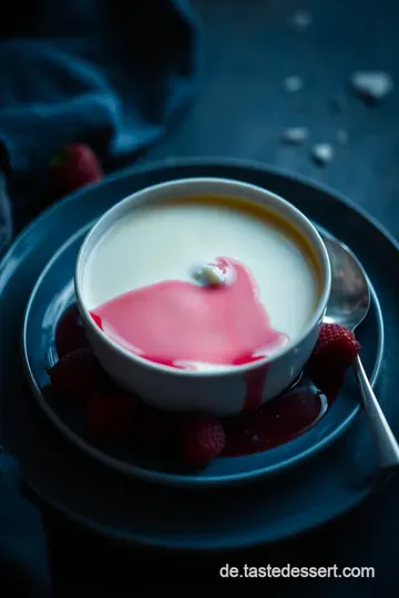 Die perfekte Panna Cotta mit fruchtiger Beeren-Sauce presentation